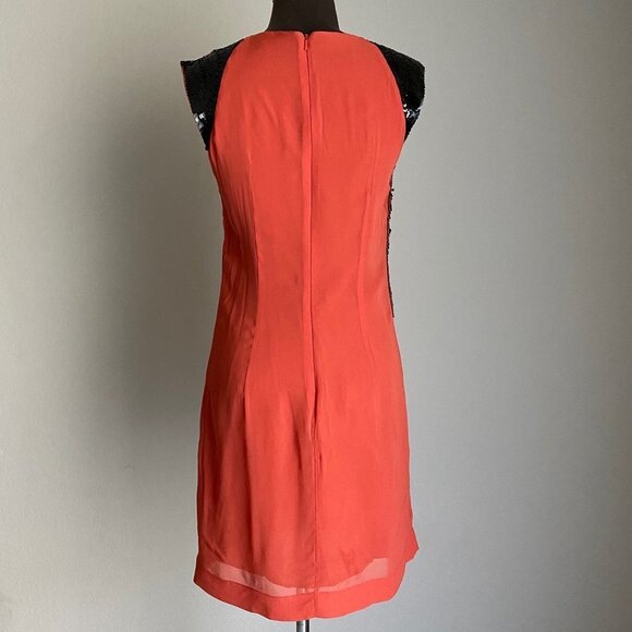 FRENCH Connection sz 0 sleeveless sequin shift mini mod party dress - Picture 5 of 10